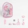 Anna-Kaci Clear PVC Mini Backpack Pouch with Dual Zippers and Decorative Lettering Design 4.2x2.5x1.5 in - 3 of 4
