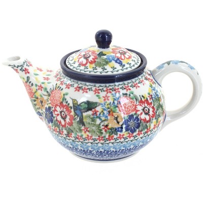 Blue Rose Polish Pottery 264 Ceramika Artystyczna Small Teapot