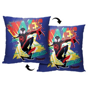 Marvel Spider-Man Across The Spiderverse Its Miles Throw Pillow 18x18 Inches - 1 of 3