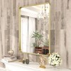 Apmir Rectangular Aluminum Alloy Framed and Tempered Glass Wall Bathroom Vanity Mirror in Matte Black/ Gold/ Silver/ Brown - 4 of 4