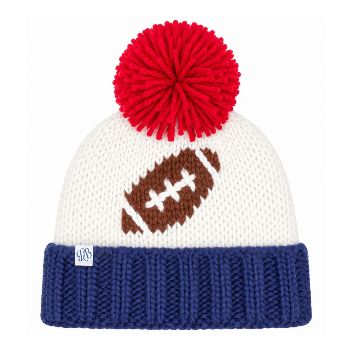 Bits & Bows Football Bobble Hat