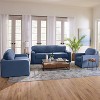 Sure Fit 2pc 73" Wide Cedar Stretch Textured Loveseat Slipcover Indigo: Polyester & Spandex, Pet Friendly - 3 of 4
