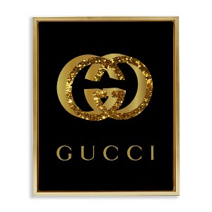 Stupell Industries Chic Black Fashion Symbol Framed Floater Canvas Wall Art - 1 of 4
