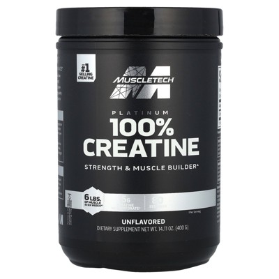 MuscleTech Platinum 100% Creatine, Unflavored, 14.11 oz (400 g)