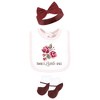 Hudson Baby Infant Girl Cotton Layette Set, Sweet Roses - 3 of 4