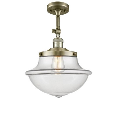 Oxford - 1 Light Adjustable Semi-Flush Mount In Traditional Style-15.5 Inches Tall and 11.75 Inches Wide