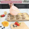 COOK WITH COLOR Nesting Plastic Mixing Bowl Set with Pour Spouts and Handles, Rose, 4 Piece Non-Slip - 4 of 4