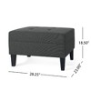 CAVINAS Classic Upholstered Ottoman with Birch Wood Legs, Modern Rectangle Ottoman Bench, Ottoman Foot Stools, Bedroom Entry Bench - 3 of 4