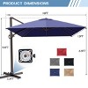 Crestlive Products 10'x 13' Patio Offset Cantilever Umbrella High-strength Aluminum Pole with 360°Rotation 5 Heights Adjustable Umbrella - 3 of 4