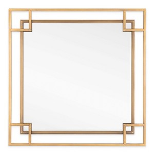 HomeRoots 22" Gold Metal Square Accent Mirror - 1 of 4
