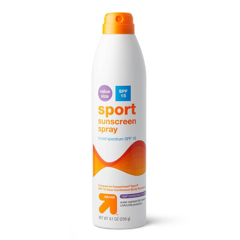 Sport Sunscreen Spray - SPF 15 - 9.1oz - up &#38; up&#8482;, 1 of 5