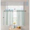 HLC.ME Herringbone Lace Sheer Kitchen Cafe Curtain Tiers for Small Windows & Bathroom - 3 of 4