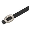 INSPIRE CHIC Women's Faux Leather Thin Belt Ladies Belt with Pearl Rhinestone Buckle for Jeans Pants - 2 of 4