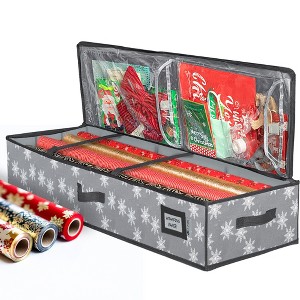 Hold N' Storage - Wrapping Paper Storage Container. Fits up to 27 Rolls 1.37" Diam. - 1 of 4