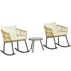 Sapphtopaz Patio Furniture Set Lounge Conversation Chairs with Cushions and Coffee Table for Backyard, Terrace, Garden - 4 of 4