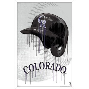 Trends International MLB Colorado Rockies - Drip Helmet 22 Framed Wall Poster Prints - 1 of 4
