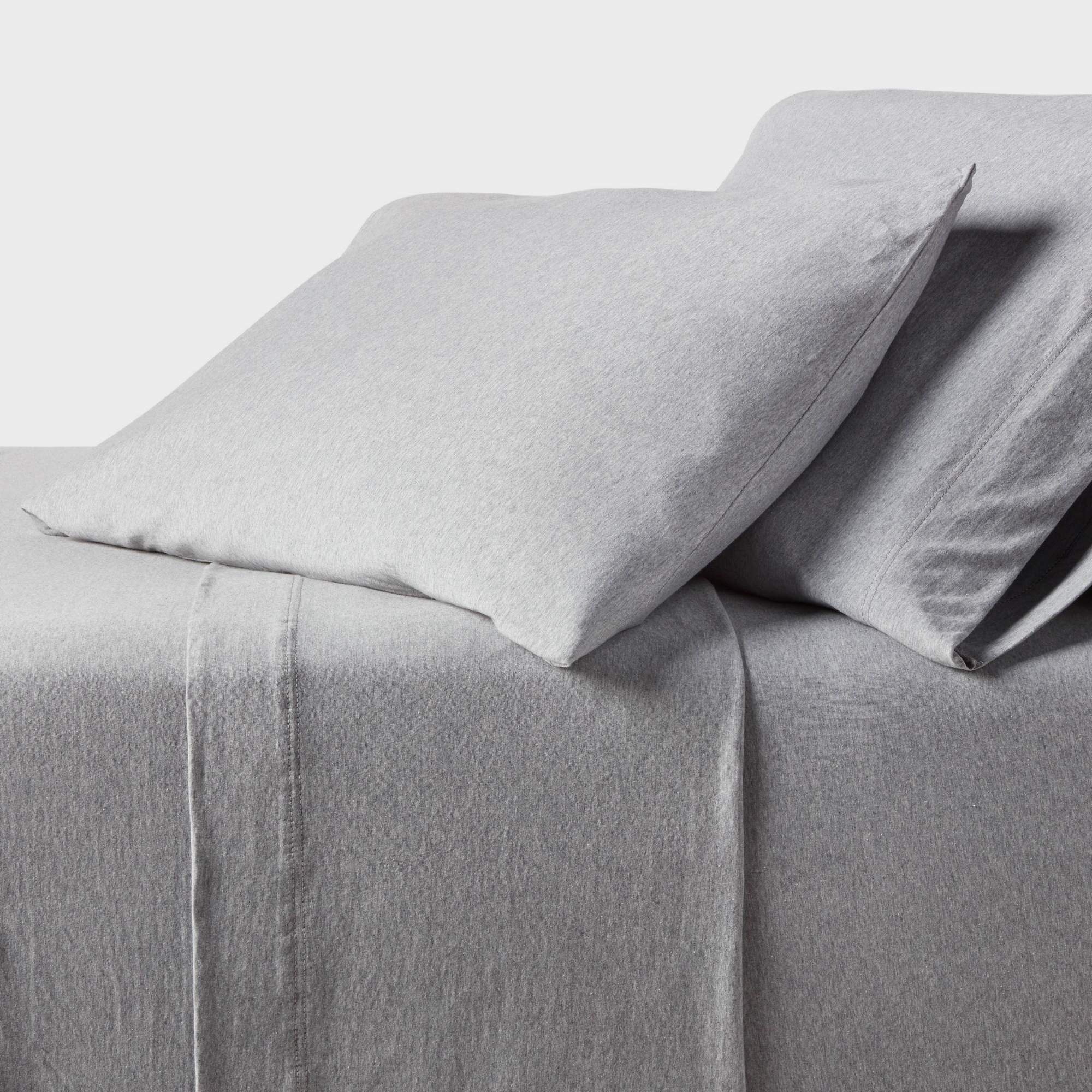 King Cotton Jersey Sheet Set Heather Gray - Threshold™