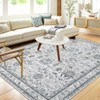 Area Rug, Washable Rugs for Living Room, Oriental Vintage Carpet, Soft Faux Wool Rugs for Bedroom, Non Slip Stain Resistant Kitchen Rug, Accent Rug - 4 of 4