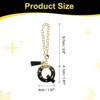 Unique Bargains Resin Lightweight Decorative Tassel Keychain Handle Charm Black with Gold Foil 1 Pc - 2 of 4
