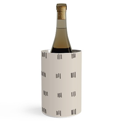 Urban Wild Studio desert check small charcoal Wine Chiller - Deny Designs
