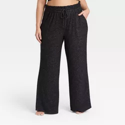 Women's Plus Size Perfectly Cozy Wide Leg Lounge Pants - Stars Above™ Dark Gray 4X