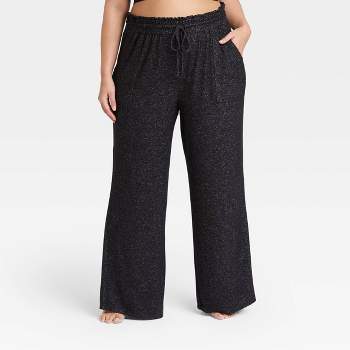 Women's Perfectly Cozy Wide Leg Lounge Pants - Stars Above™ Dark Gray 4X