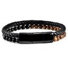 Crucible Men's Ebony and Wenge Wood Bead Leather Bracelet - 8.25" + 0.5" Ext - 2 of 4