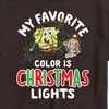 Men's - SpongeBob SquarePants - My Favorite Color Is Christmas Lights Spongebob and Gary Short Sleeve Graphic T-Shirt - 2 of 4