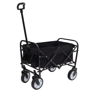 CAVINAS Expandable Folding Wagon for Camping,Shopping Cart with Dual-Layer Storage,All Terrain Beach Wagons for Camping Shopping - 1 of 4