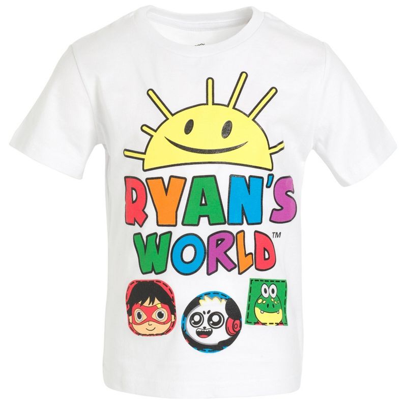 RYAN'S WORLD Red Titan Combo Panda 2 Pack T-Shirts Little Kid to Big Kid , 3 of 10