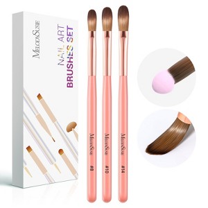 3Pcs Acrylic Nail Brush Set, Size 8/12/14 - 1 of 4