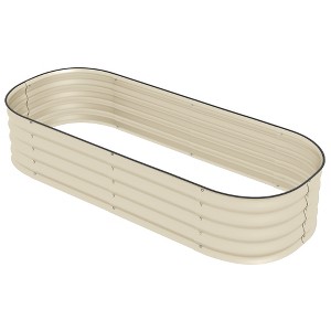 4.9' x 2' x 1' Galvanized Raised Garden Bed Kit, Metal Planter Box with Safety Edging - 1 of 4