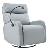 Kumasinova Rocking Recliner Chair,270/360°Swivel Nursery Chair with USB Ports,Phone Stand,Extandable Footrest&Side Pockets,330lbs Max - 2 of 4