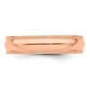 Black Bow Jewelry 5mm 14K Rose, White, or Yellow Gold Half Round Milgrain Standard Band - 3 of 4