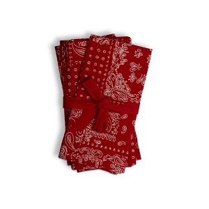 tagltd Red Bandana 4th of July Cotton Napkin Set Of 4 - 1 of 2