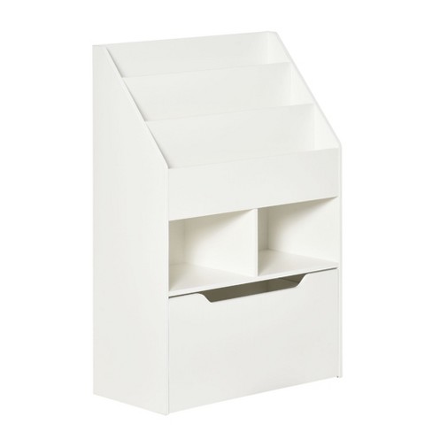 HOMCOM Kids Storage Cabinet 3 Shelves Anti-toppling Toy Organizer