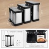 Stainless Steel Trash Can，Pedal Classification Trash Can, , Easy Move，Indoor/Outdoor Use for Kitchen, Living Room, Bedroom, Office, Bathroom - 3 of 4