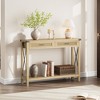 Narrow Entryway Table, Console Table with Storage Shelves, Thin Behind Couch Table, Skinny Sofa Table, Gray Entry Tabley - 4 of 4