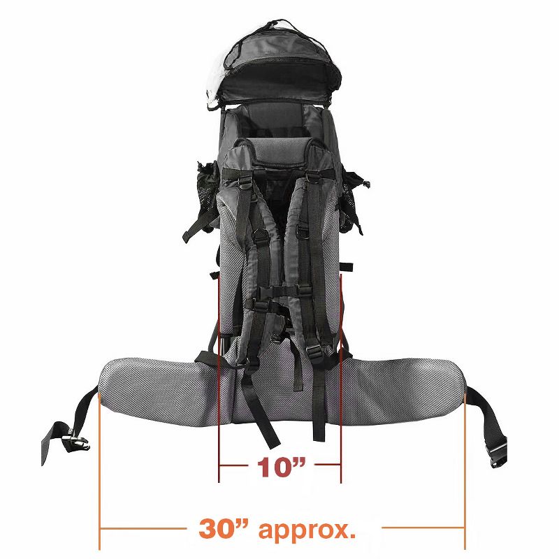 ClevrPlus CC Hiking Child Carrier Baby Backpack Camping for Toddler Kid, Grey, 5 of 7