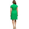 Maternity Mandarin Collar Knee Length Wrap Dress - 24seven Comfort Apparel™ - 3 of 4