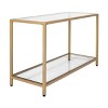 47" Camber Modern Glass Console Table Gold - Studio Designs Home: Mid-Century Style, Steel Frame, Tempered Top - image 3 of 4