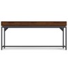 WyndenHall Devlin Mid-Century Solid Wood Writing Desk with Drawers Walnut Veneer - 3 of 4