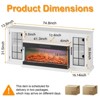75" Electric Fireplace TV Stand, Panoramic 3 Sided Glass Entertainment Center with Fireplace for TVs Up to 85'', 12 Flame Colors, Ample Storage - 2 of 4