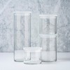 Libbey Stacking Cylinder 4 Piece Assorted Glass Jar Set with Lids - image 3 of 4