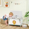 Qaba Toy Box, Toy Chest with Lid, Safety Hinges and Groove Handles, Storage Organizer for Kids, Living Room, Playroom - 2 of 4