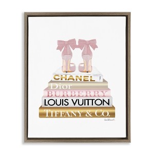 Stupell Industries Pink Gold Heels Bookstack, 25" x 31" - 1 of 4