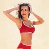 Women's Chic Ruched Bikini Top with Contrasting Trim - Cupshe - 2 of 4