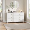 Dresser for Bedroom with 6 Drawers, 54" Extra Wide Modern Chest of Drawers with Metal Handle, Dresser TV Stand, Wood Drawer Organizer - 2 of 4