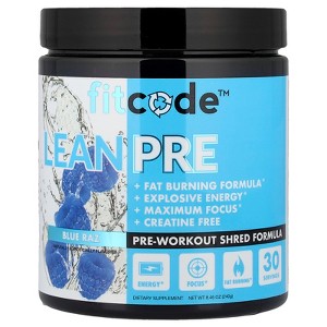 fitcode LeanPre, Pre-Workout Shred Formula, Blue Raspberry, 8.46 oz (240 g) - 1 of 4