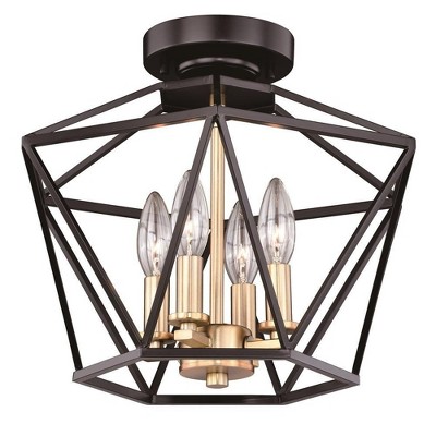 Vaxcel Turin 4 - Light Flush Mount in  Noble Bronze